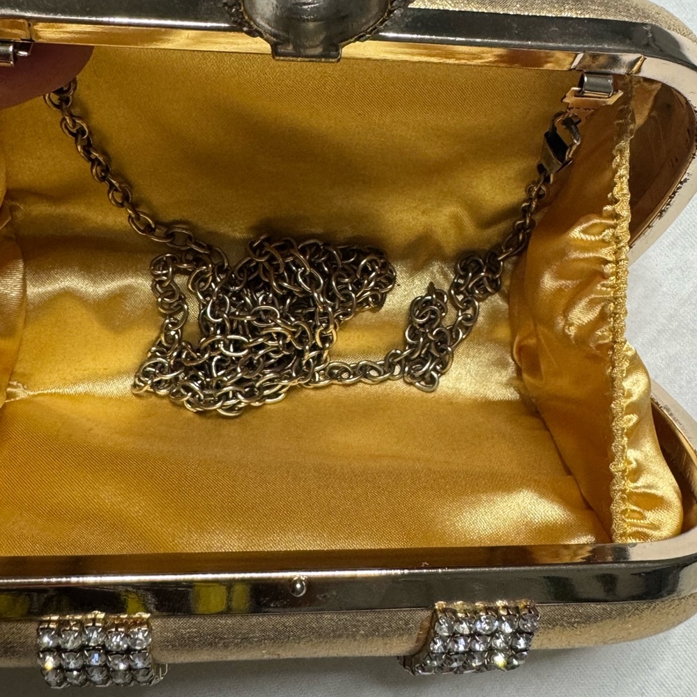 Glamorous Gold Rhinestone Clutch - Picture 4 of 4
